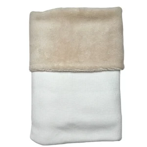 Ledikantdeken - Wafel/teddy - Off White